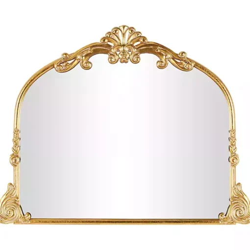 Gold Arched Baroque Wall Mirror