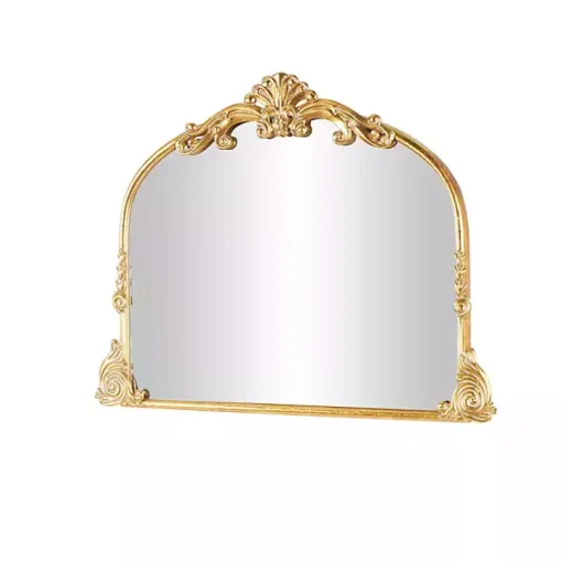 Gold Arched Baroque Wall Mirror