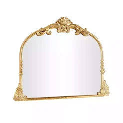 Gold Arched Baroque Wall Mirror