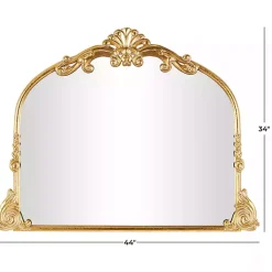 Gold Arched Baroque Wall Mirror