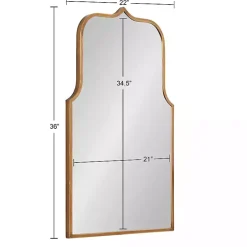Gold Arched Scallop Wall Mirror