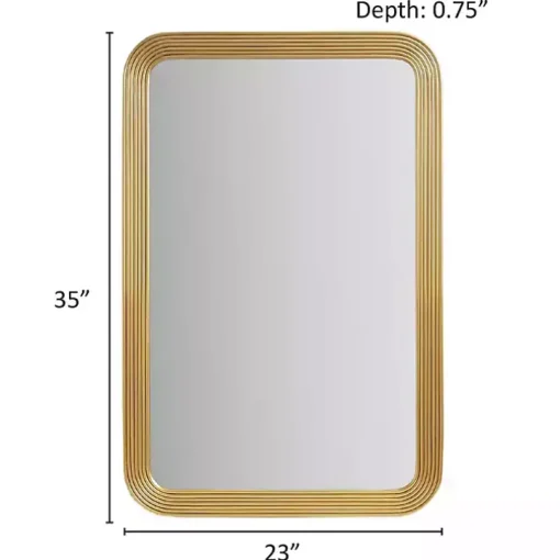 Gold Aurelia Fluted Wall Mirror
