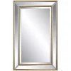 Gold Beaded Double Frame Beveled Wall Mirror