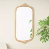 Gold Beaded Scroll Frame Wall Mirror