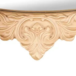 Gold Beaded Scroll Frame Wall Mirror