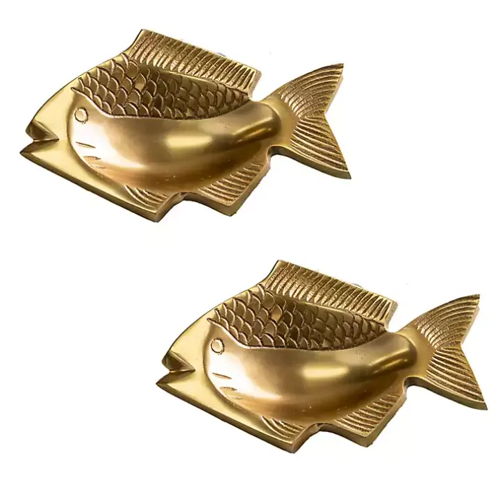 Gold Fish Soap Dishes, Set of 2