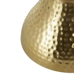 Gold Hammered Hourglass Accent Table