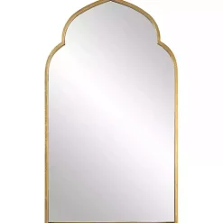 Gold Leaf Arched Frame Wall Mirror