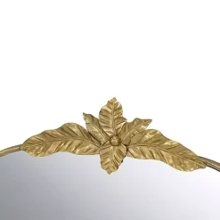 Gold Leaves Arched Wall Mirror, 40x35 in.