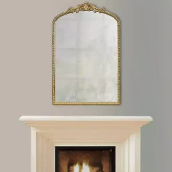 Gold Lilbeth Baroque Beaded Wall Mirror