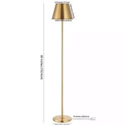 Gold Metal Asher Floor Lamp