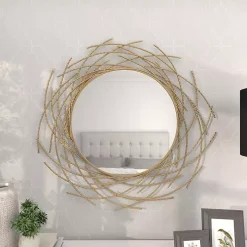 Gold Metal Glam Layered Mirror