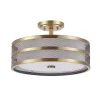 Gold Metal Mesh Flush Mount Light