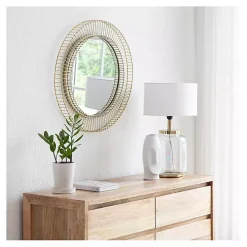 Gold Metal Sunbeam Wall Mirror