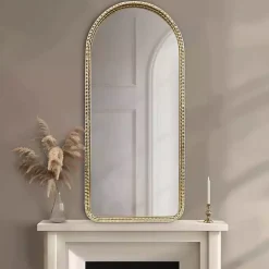 Gold Mia Textured Arch Wall Mirror