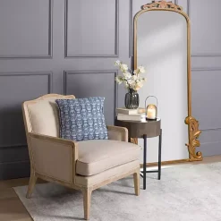 Gold Ornate Scroll Bordeaux Leaner Mirror