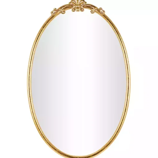 Gold Oval Baroque Wall Mirror