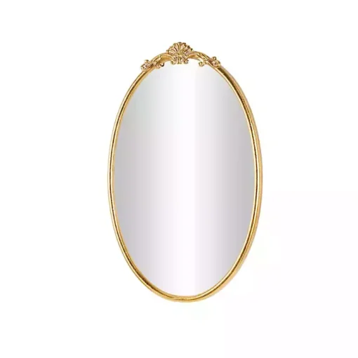 Gold Oval Baroque Wall Mirror