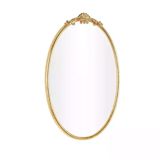 Gold Oval Baroque Wall Mirror