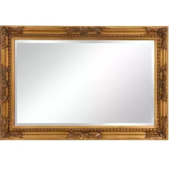 Gold Queen Ann Rectangular Wall Mirror