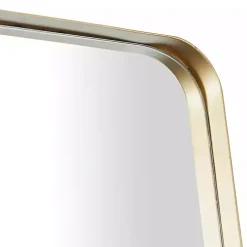 Gold Rectangle Beveled Wall Mirror