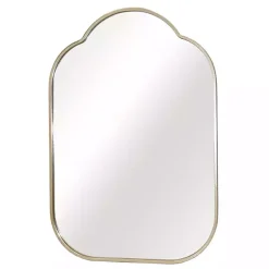 Gold Rounded Arch Wall Mirror