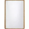 Gold Rounded Rectangle Wall Mirror