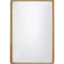 Gold Rounded Rectangle Wall Mirror