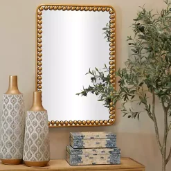 Gold Rounded Rectangle Wall Mirror