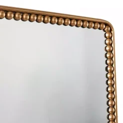Gold Rounded Rectangle Wall Mirror