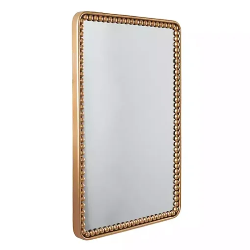Gold Rounded Rectangle Wall Mirror