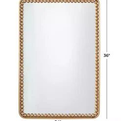 Gold Rounded Rectangle Wall Mirror