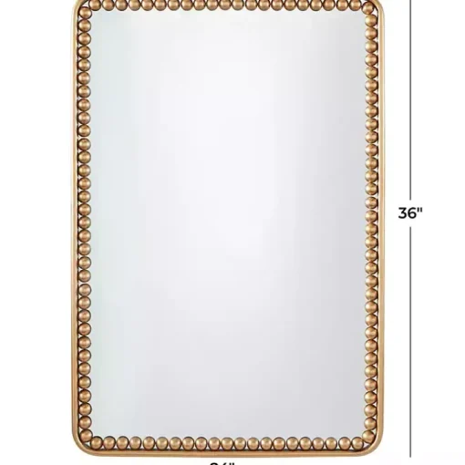Gold Rounded Rectangle Wall Mirror