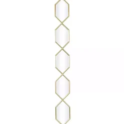 Gold Slim Stacked Hexagons Wall Mirror