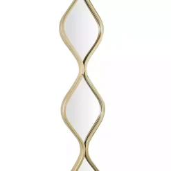 Gold Slim Stacked Raindrop Wall Mirror