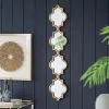Gold Slim Stacked Trellis Wall Mirror