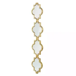 Gold Slim Stacked Trellis Wall Mirror