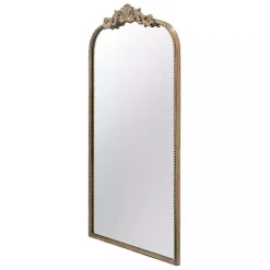 Gold Studded Scroll Arched Mirror, 42 in.