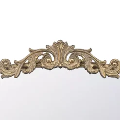 Gold Studded Scroll Arched Mirror, 36 in.