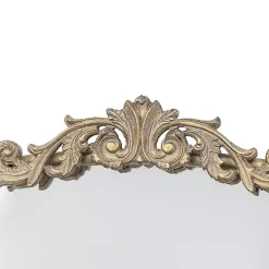 Gold Studded Scroll Arched Mirror, 42 in.