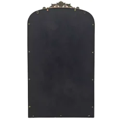 Gold Studded Scroll Arched Mirror, 42 in.