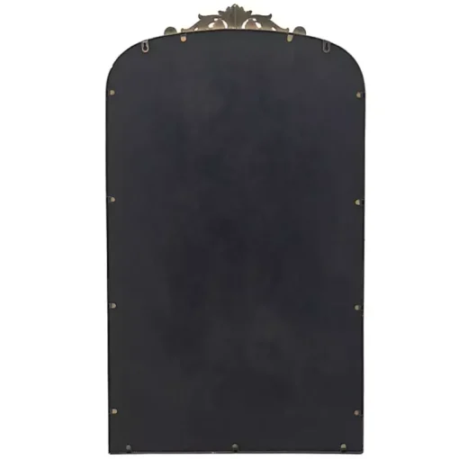 Gold Studded Scroll Arched Mirror, 42 in.
