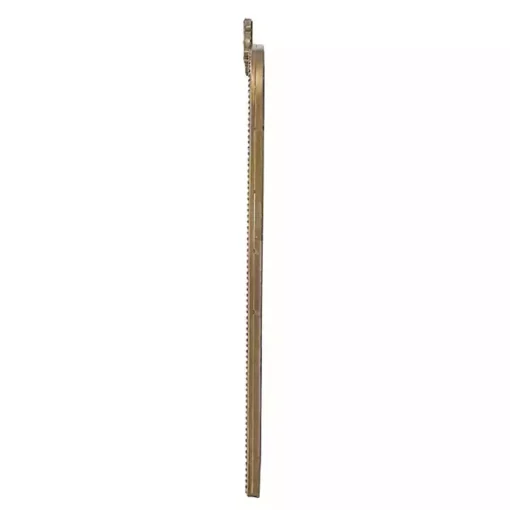 Gold Studded Scroll Arched Mirror, 36 in.