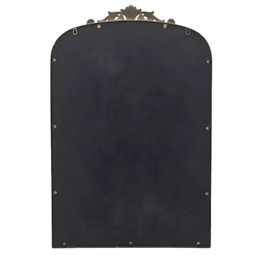 Gold Studded Scroll Arched Mirror, 36 in.