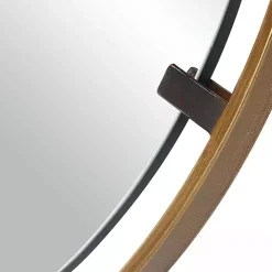 Gold Suspended Round Wall Mirror