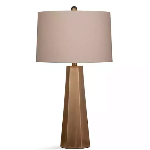 Gold Tapered Hexagon Table Lamp