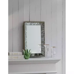Gold Weathered Frame Wall Mirror, 9x12