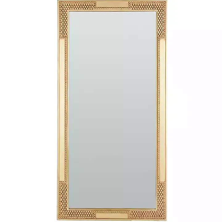 Golden Carved Textured Wall Mirror