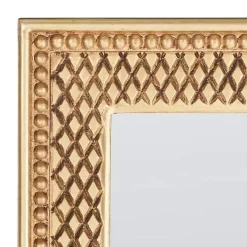 Golden Carved Textured Wall Mirror