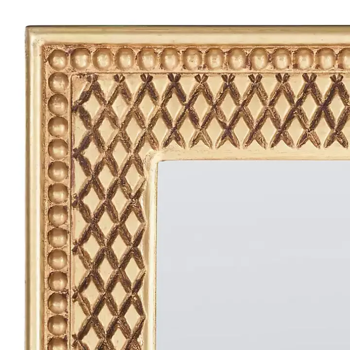 Golden Carved Textured Wall Mirror